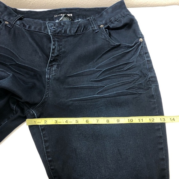 Lane Bryant Soft Stretchy Cotton Dark Wash Whiskered Straight Jeans 16 - Picture 12 of 15